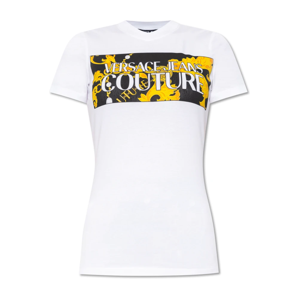 Versace Jeans Couture Bedrukt T-shirt White Dames