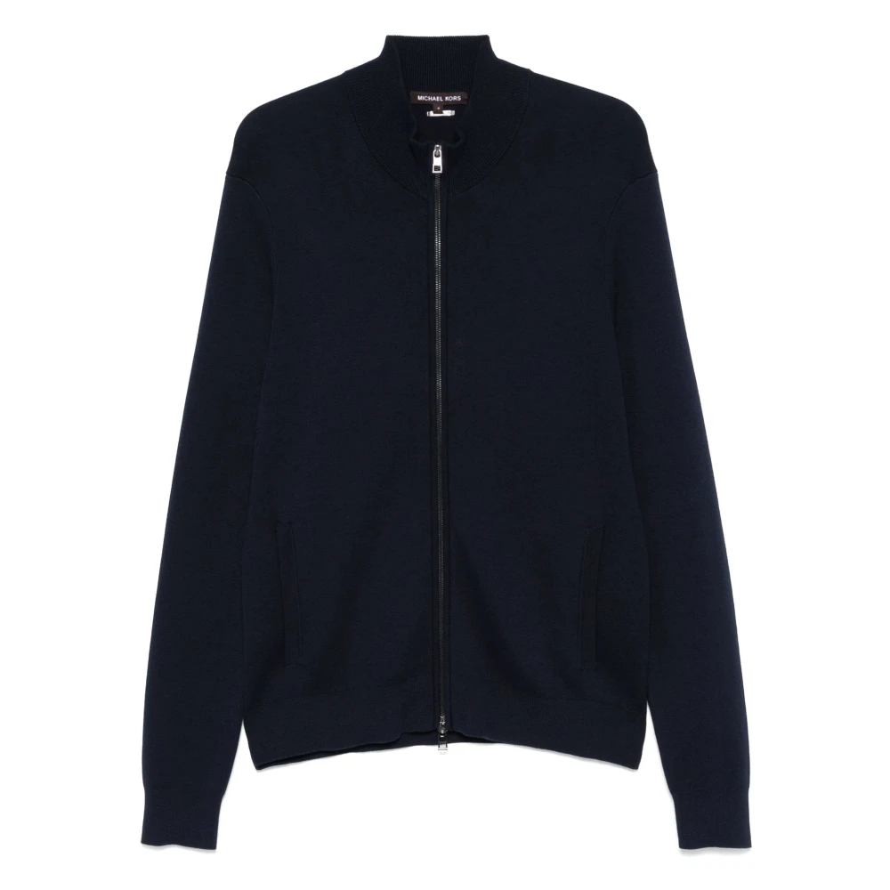 Michael Kors Men's Blue Cardigans, M, Casual Jumper Zip Through