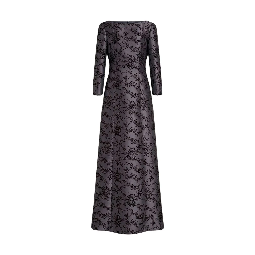 Alberta Ferretti Multicolor Gowns, Female, M, Long Floral Mikado Dress