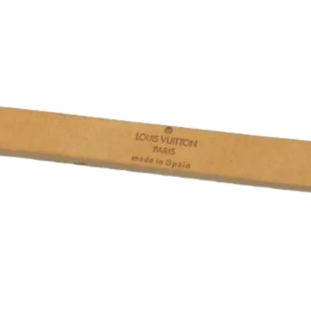Louis Vuitton Vintage Pre-owned Leather belts Beige Dames