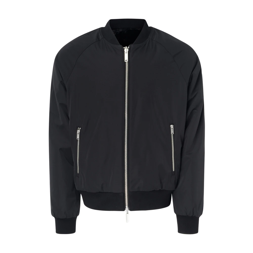 Moose Knuckles Zwarte Bunny Rev Bomber Jas Black Heren