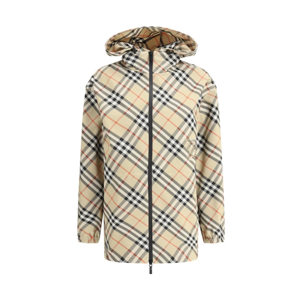Burberry Hoge Kraag Hoodie met Rits Multicolor Dames