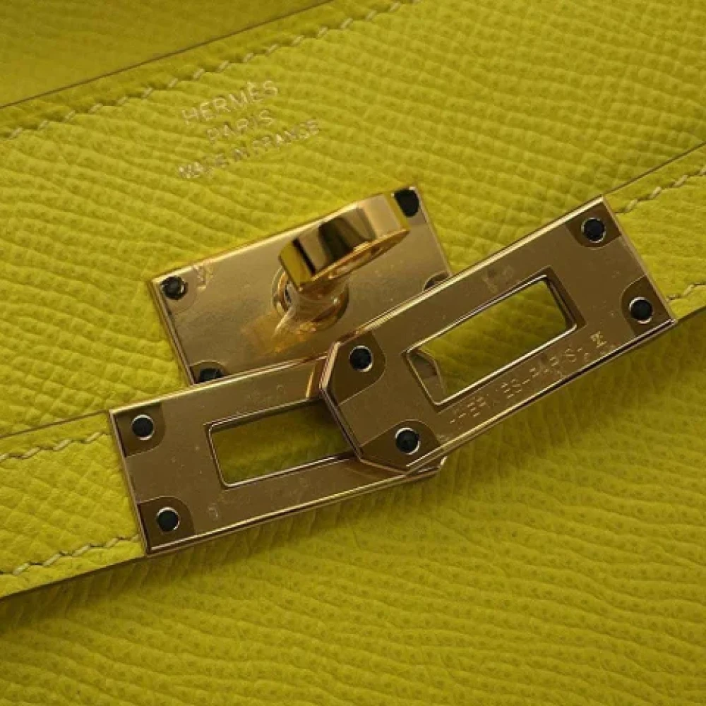 Hermès Vintage Pre-owned Leather wallets Yellow Dames