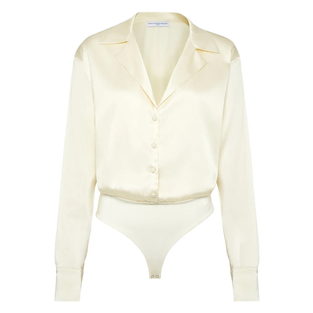 MVP wardrobe Zijden Revers Body White Dames