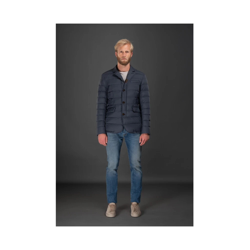 Moorer Stylish Array Grote Jas Blue Heren