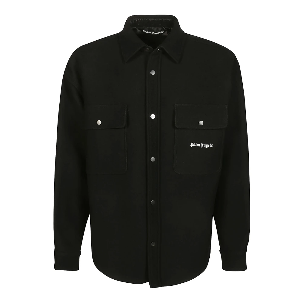 Palm Angels Logo Back Sweater Black Heren