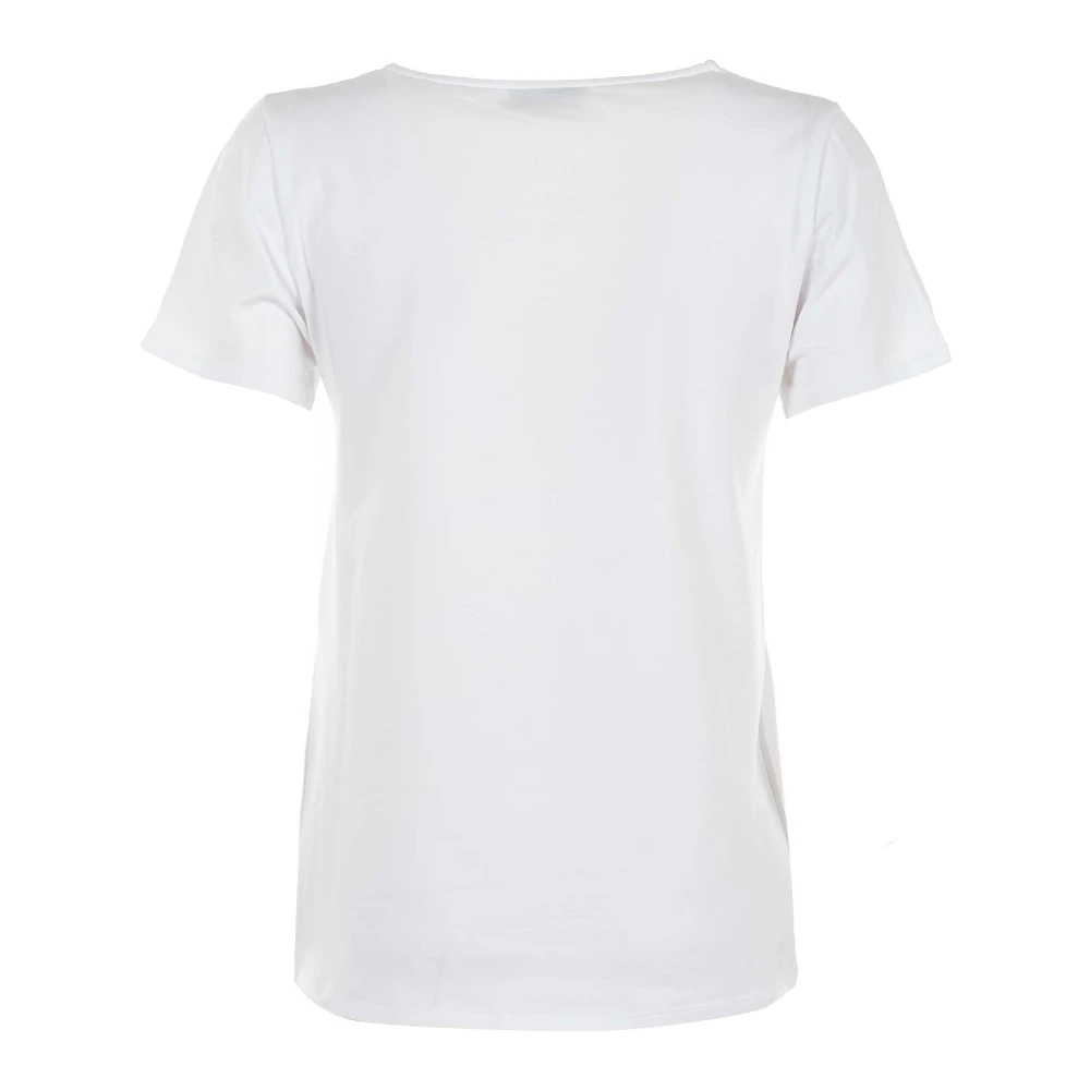 Braccialini Sportieve of elegante witte crop-top t-shirt White Dames