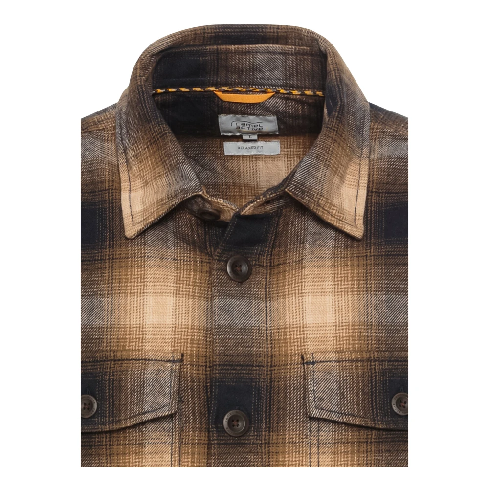 camel active Katoenen Overshirt Brown Heren