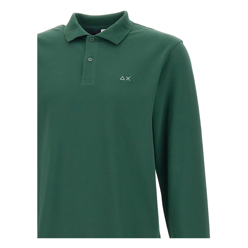 Sun68 Bosgroene Poloshirt met Tartan Green Heren