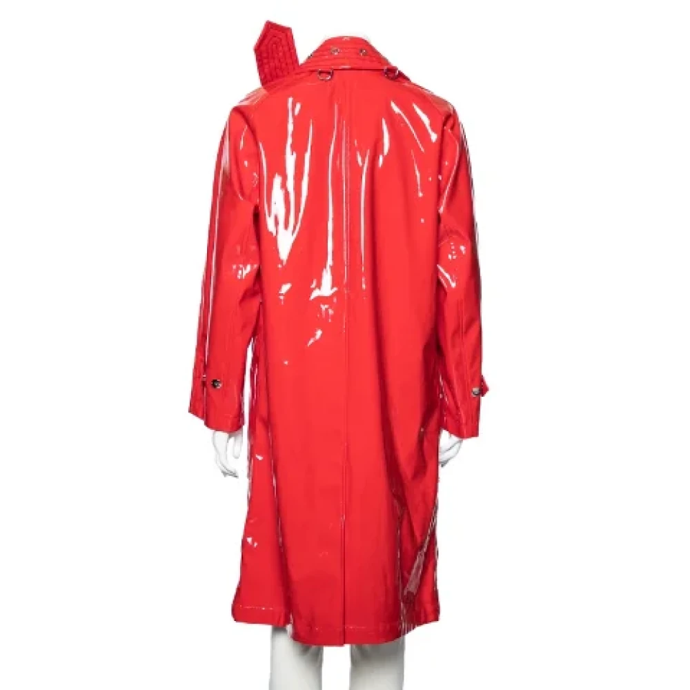 Burberry Vintage Pre-owned Fabric outerwear Red Dames