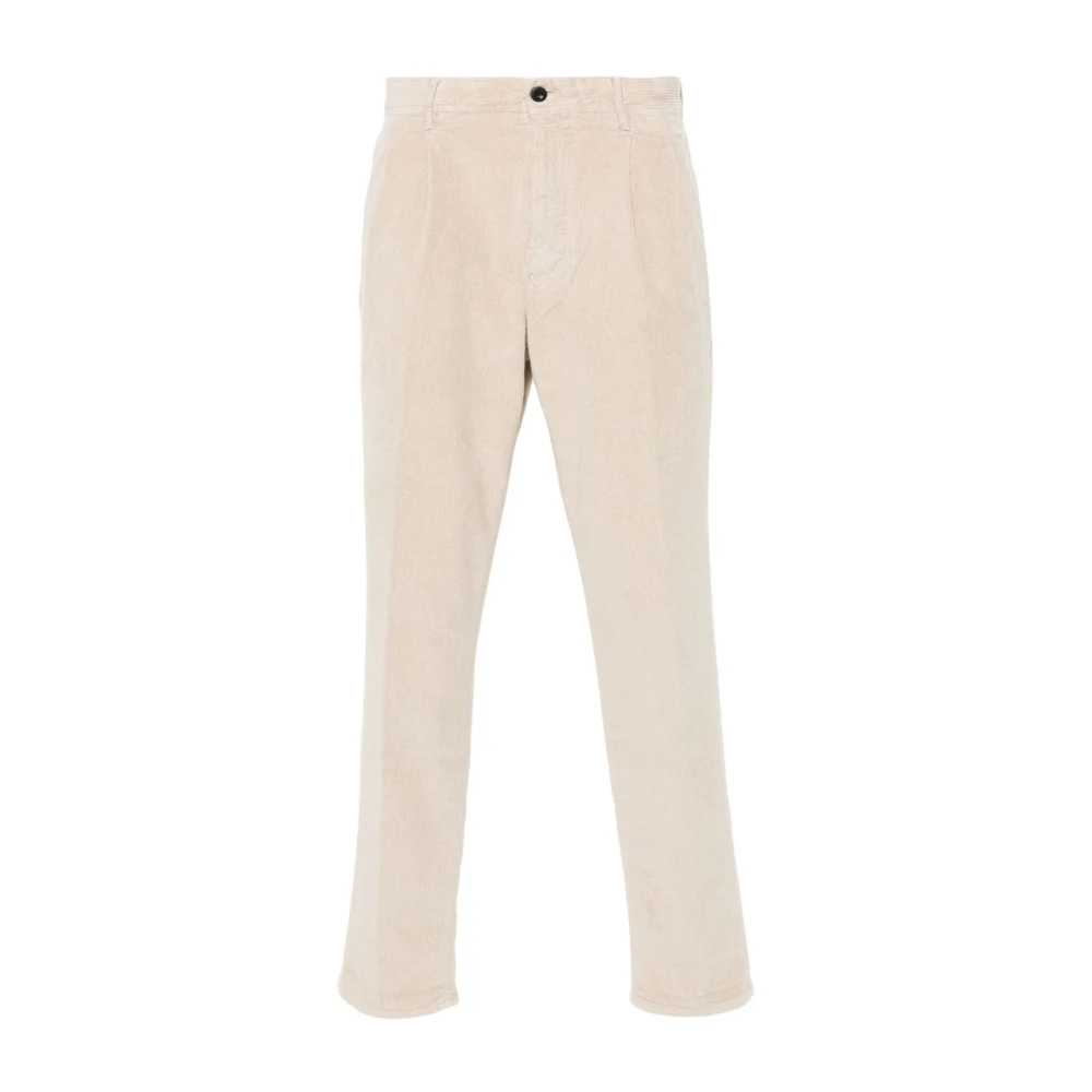 Incotex Slim Fit Beige Katoenen Broek Beige Heren