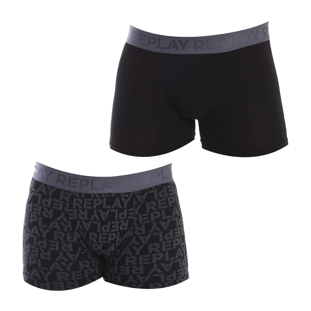 Replay Men's Black Underpants, S, Comfortable Elastic Cotton Boxer Briefs