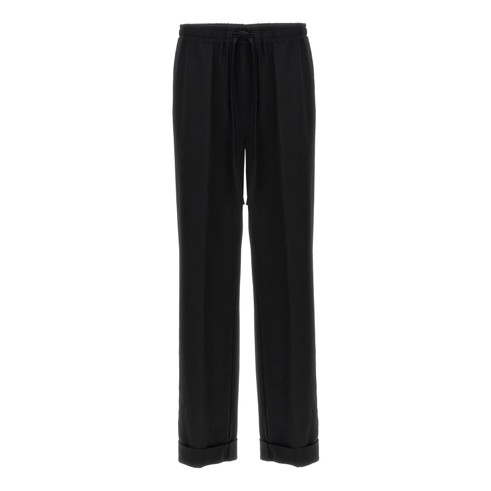 Dolce & Gabbana Men's Black Wool Trousers - Straight Trousers - 2XL - Trousers