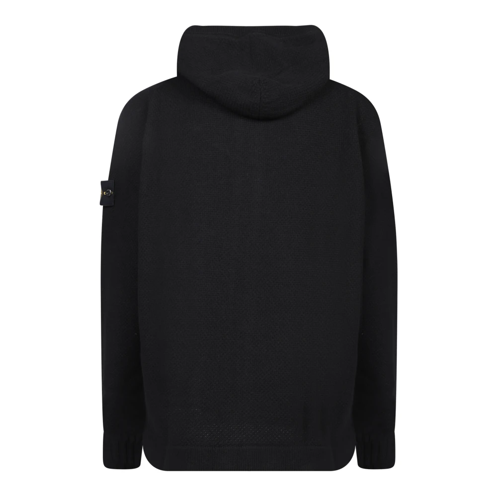 Stone Island Stijlvolle hoodie met logo-accent Black Heren