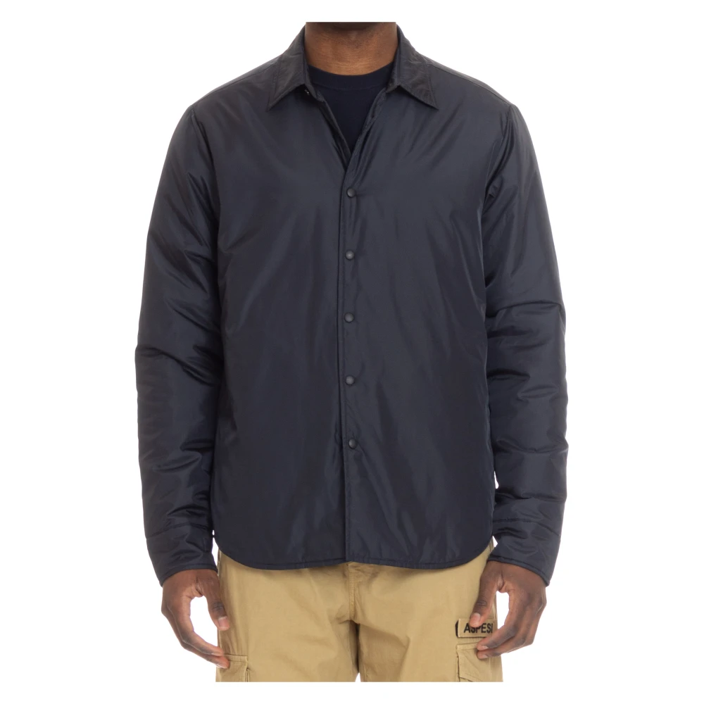Aspesi Overshirt Jacket Blue Heren