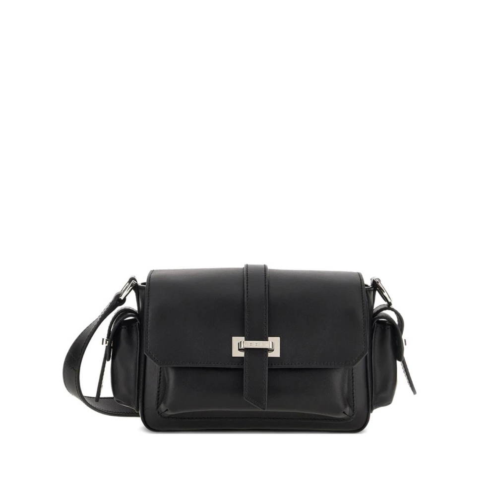 Hogan Women's Black Cross Body Bags, One Size, Foldover Shoulder Bag