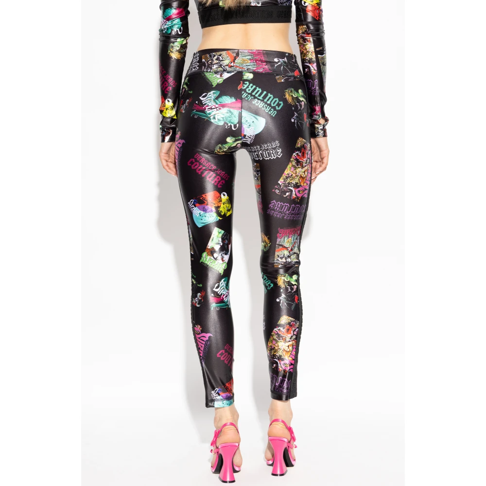 Versace Jeans Couture Gestreepte leggings Multicolor Dames