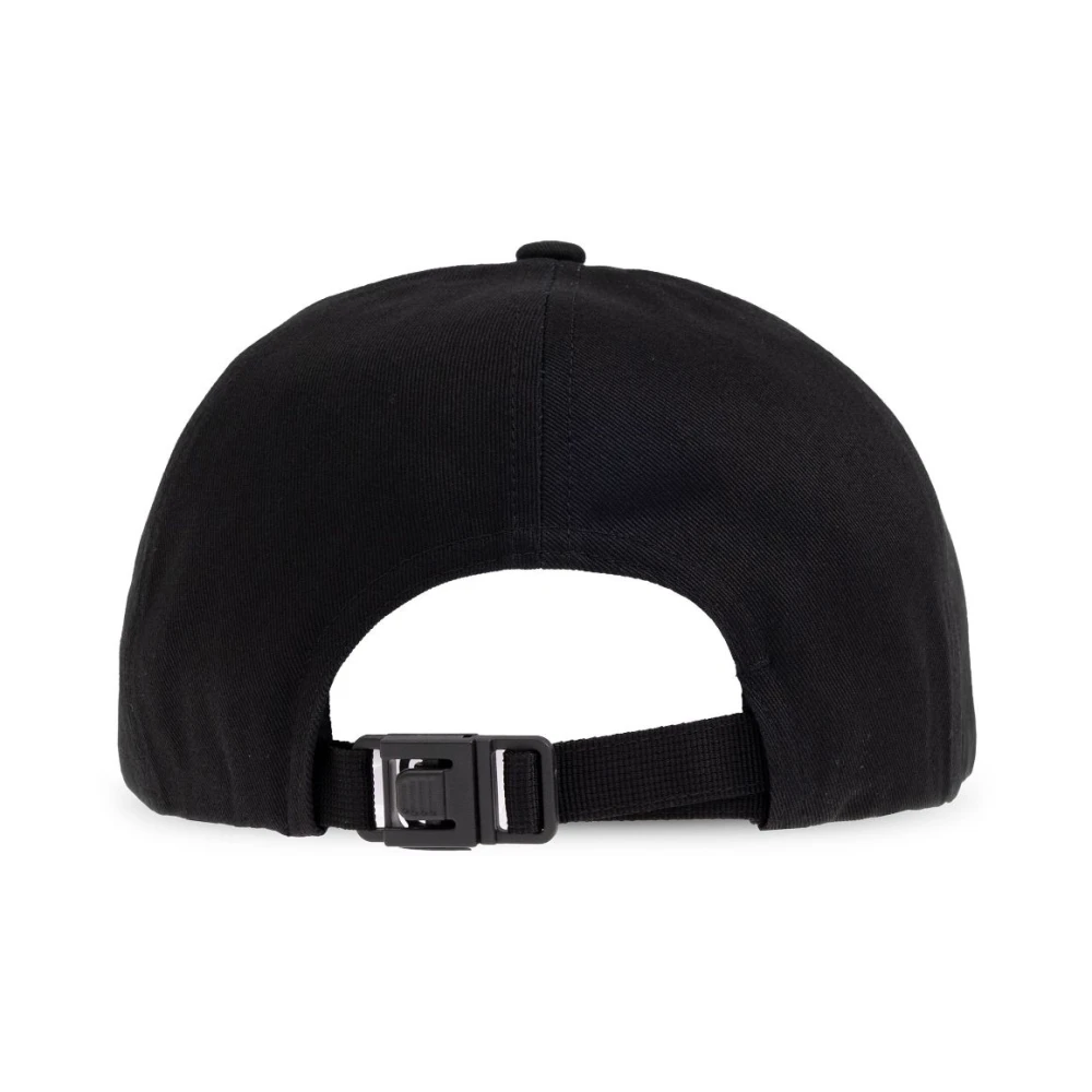 Moncler Zwarte Baseballpet met Patch Black Dames