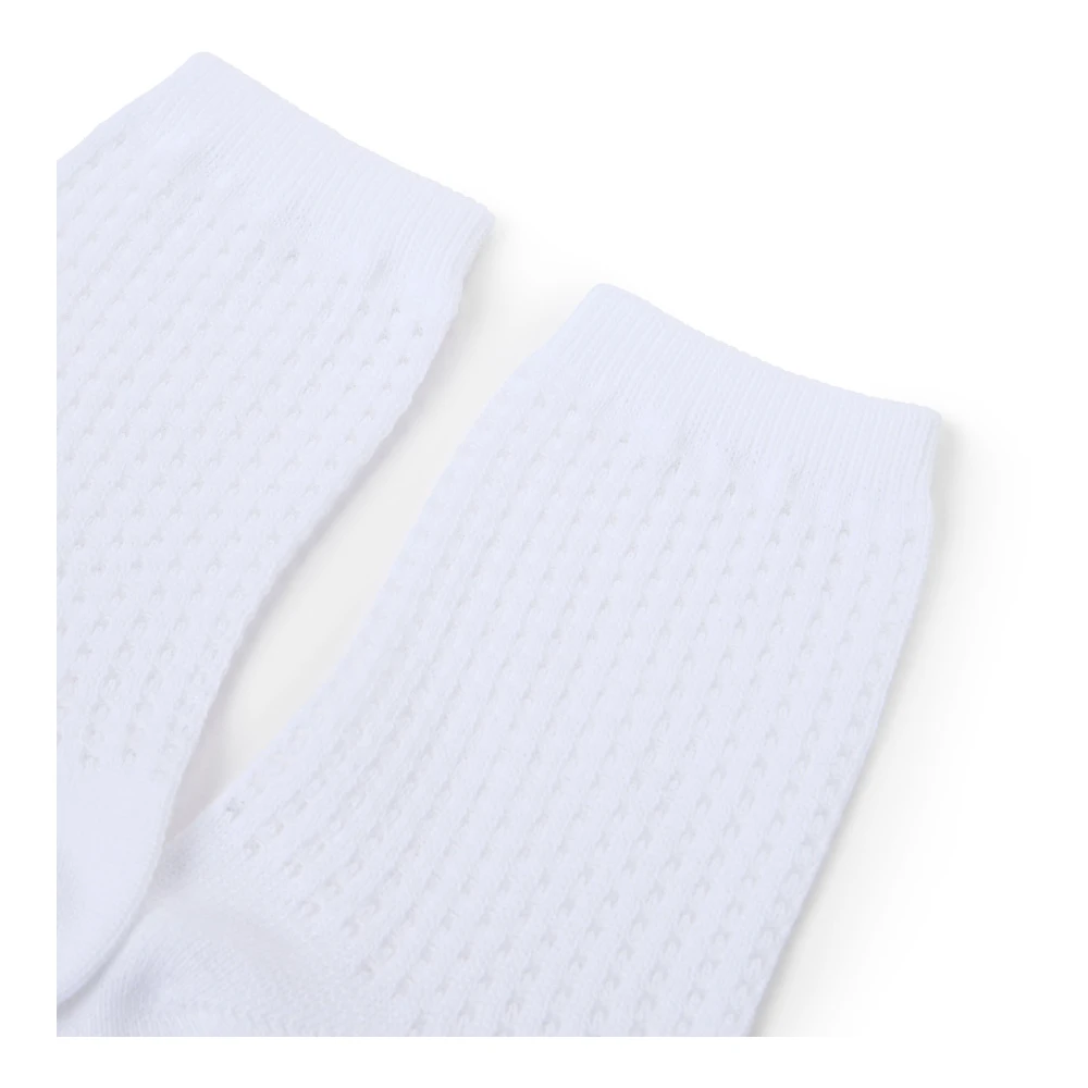 Iceberg Witte geperforeerde sokken met contrasterend jacquard-logo White Dames