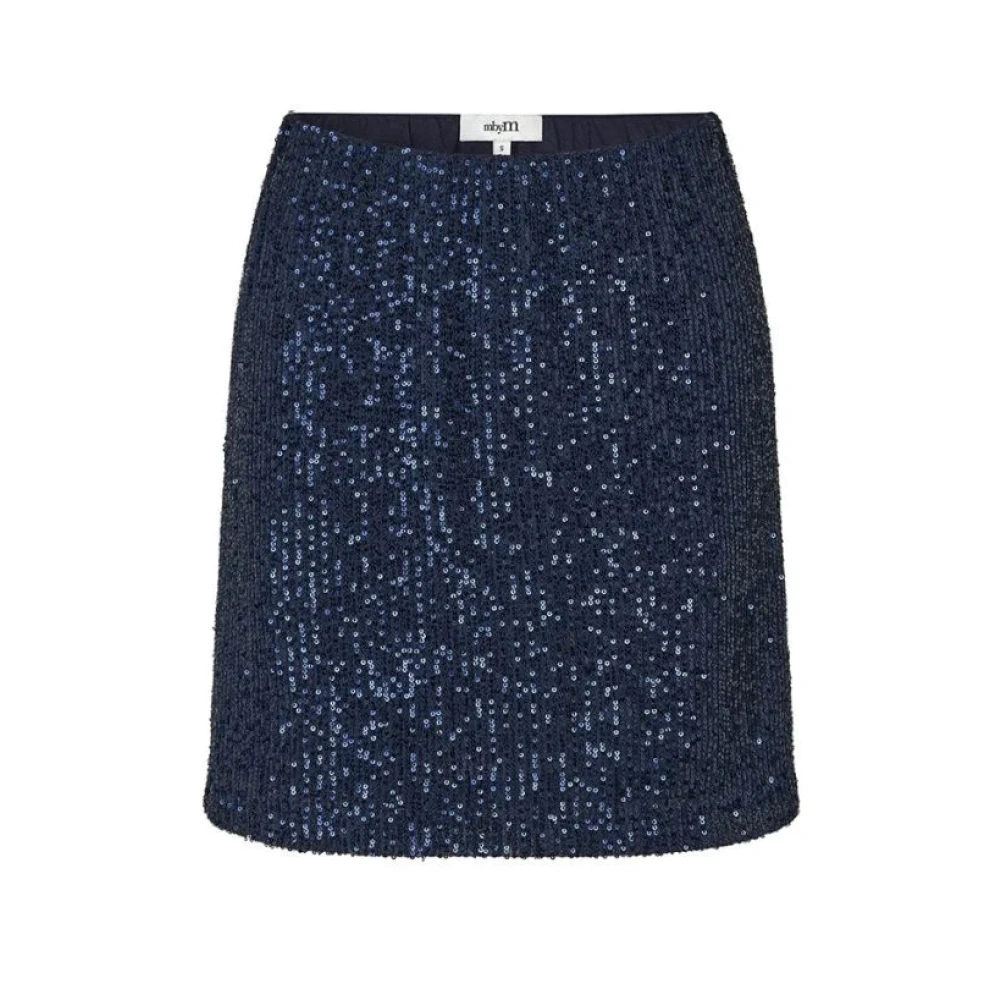 MbyM Blauwe Pailletten Mini Rok voor elke gelegenheid Blue Dames