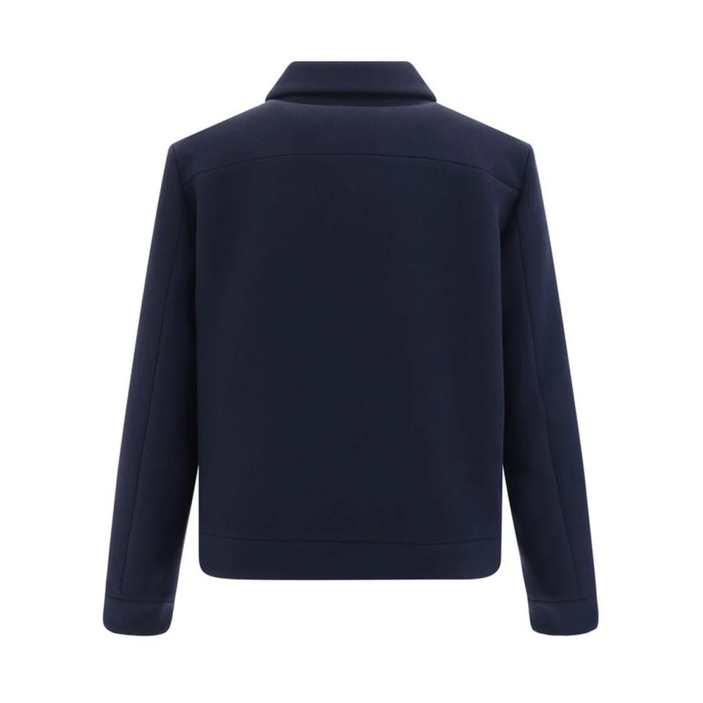Valentino Klassieke wollen jas met metalen detail Blue Heren
