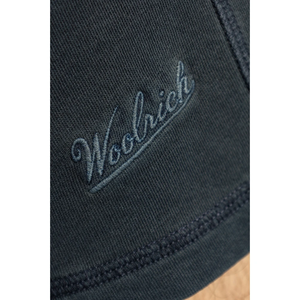 Woolrich Shorts met geborduurd logo Blue Heren