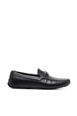 Elegant Svart Läder Loafers