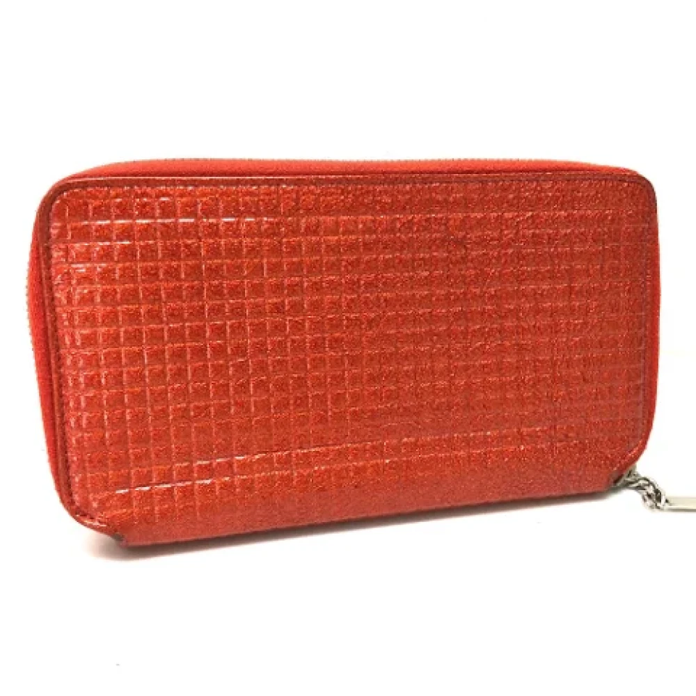 Chanel Vintage Pre-owned Leather wallets Orange Dames