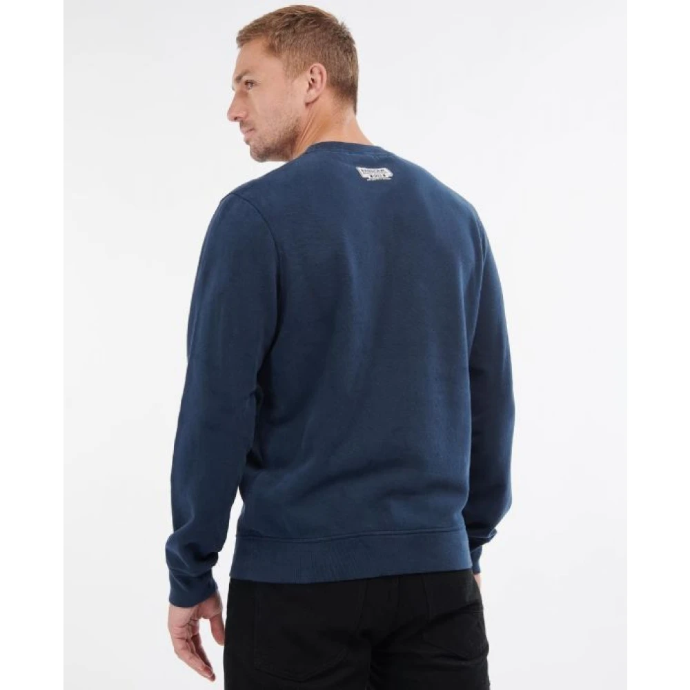 Barbour Duke Origin Sweatshirt Navy Blue Heren