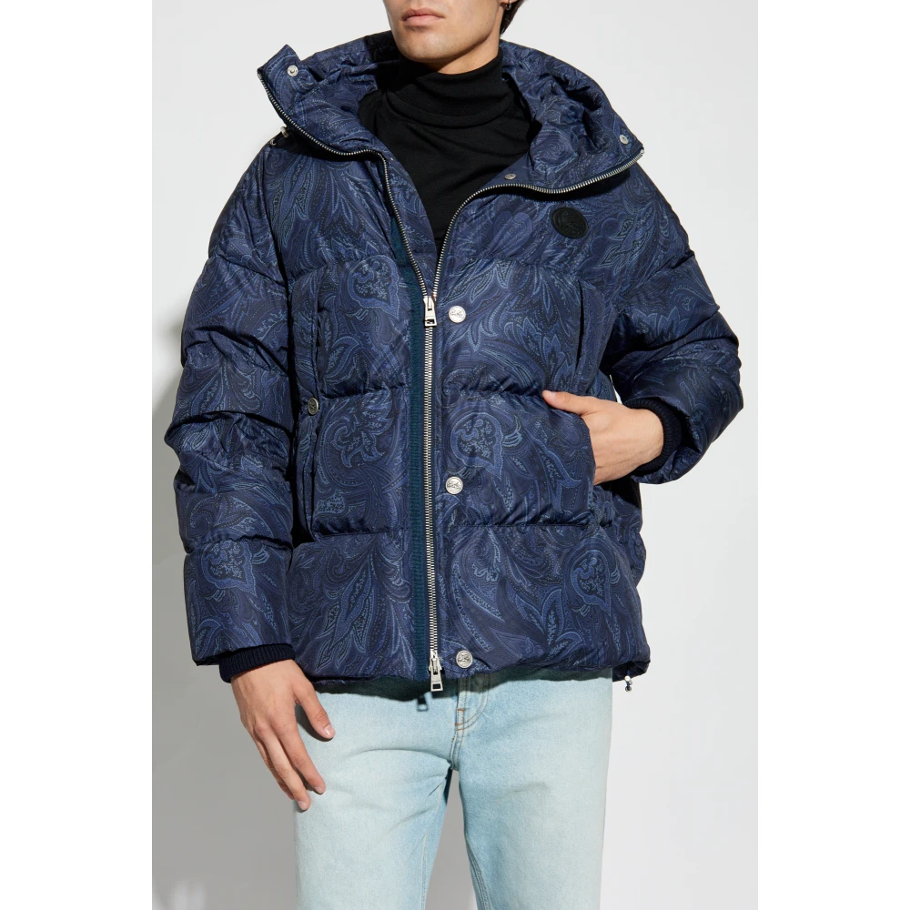 ETRO Jas met decoratieve print Blue Heren