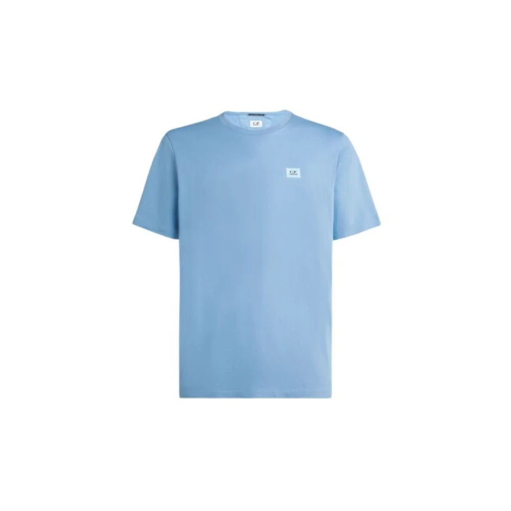 C.P. Company Effengekleurd T-shirt met korte mouwen Blue Heren