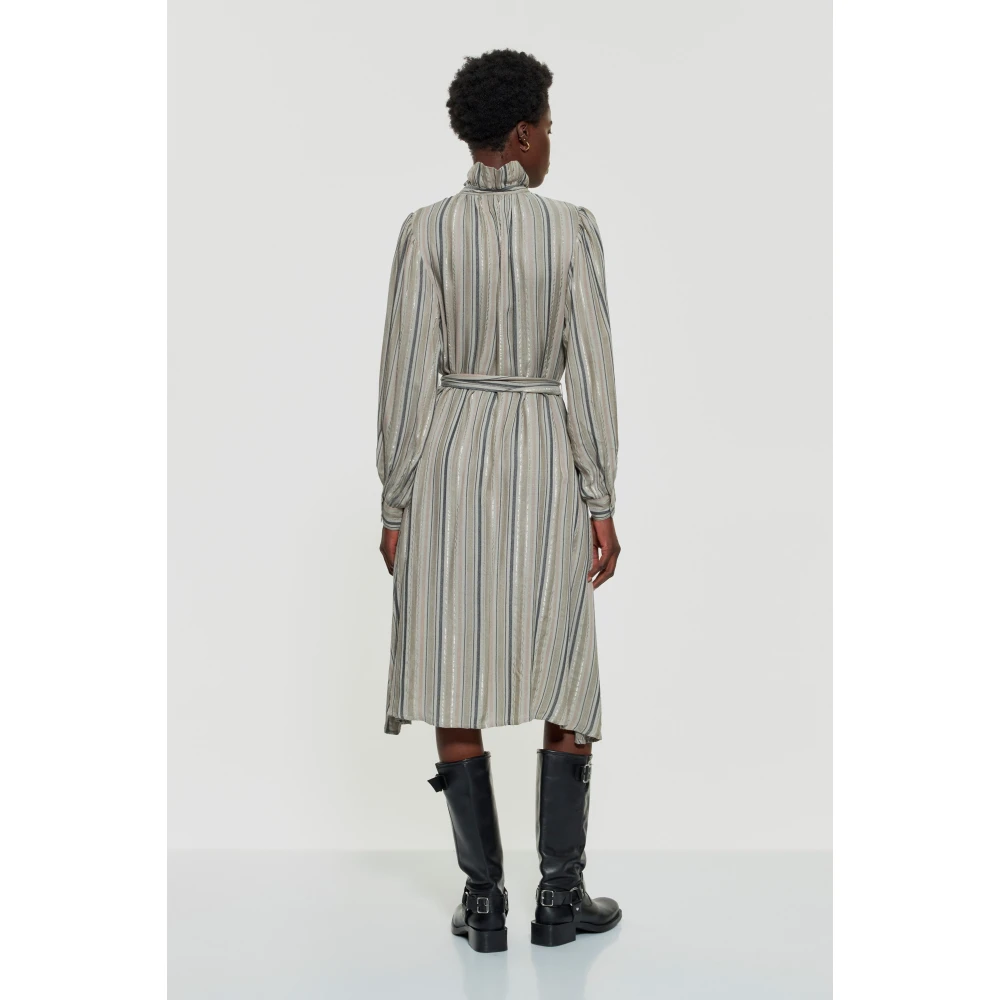 Antik batik Edward gestreepte jurk Gray Dames