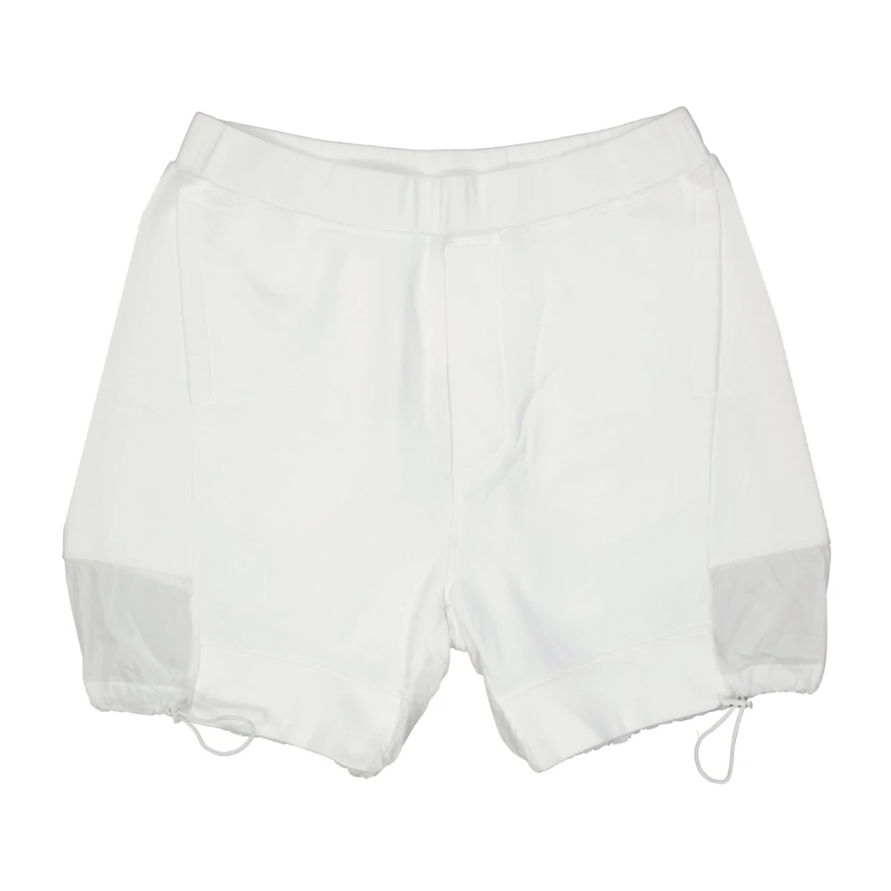 Dsquared2 Witte Logo Katoenen Shorts Ss22 White Heren