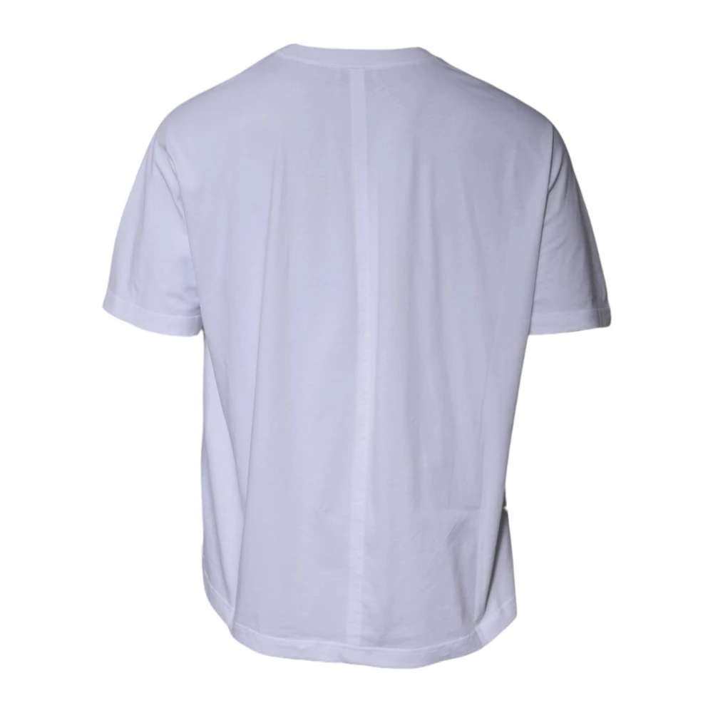 Balenciaga Witte Katoenen Logo Print T-shirt White Heren