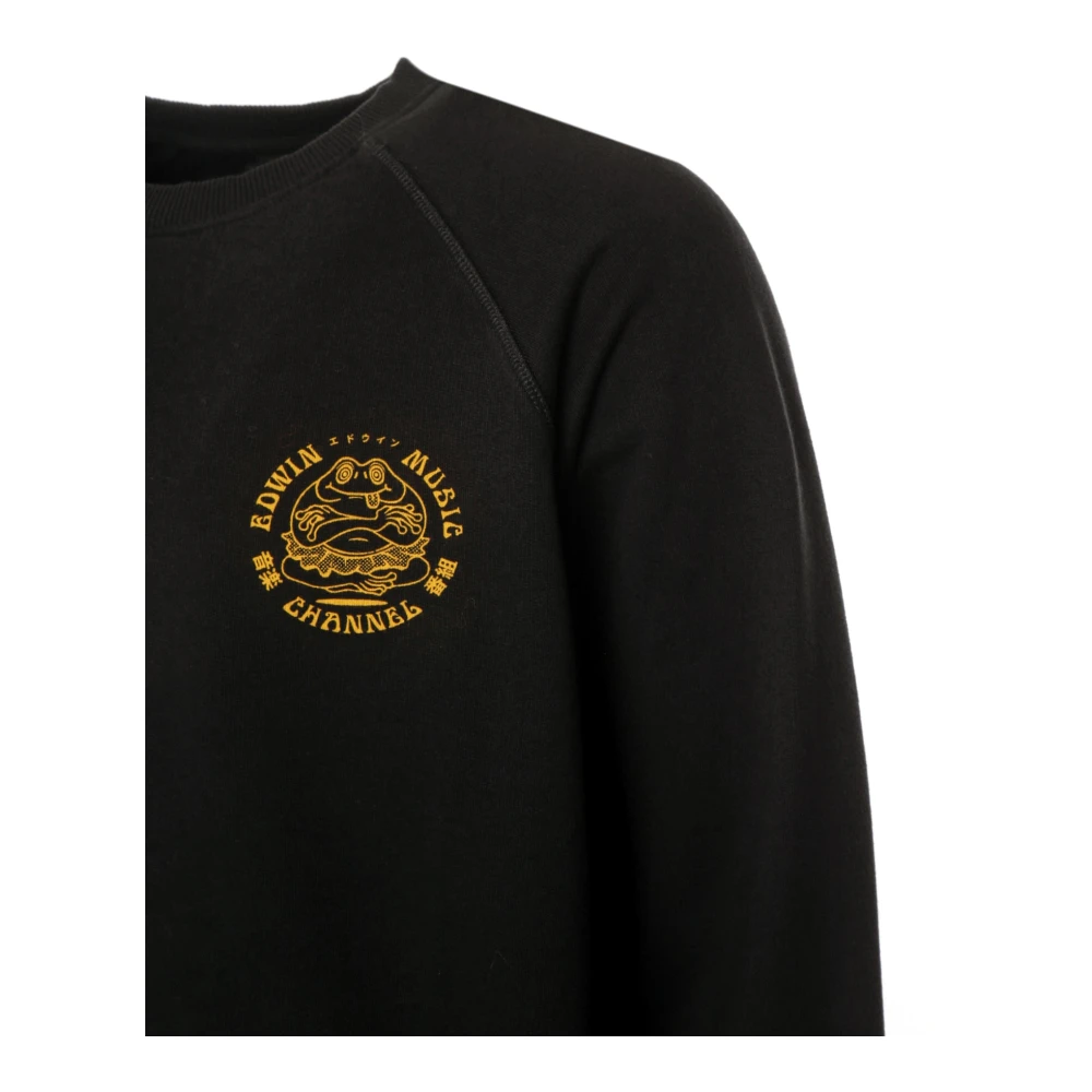 Edwin Muziek Kanaal Sweatshirt Black Heren