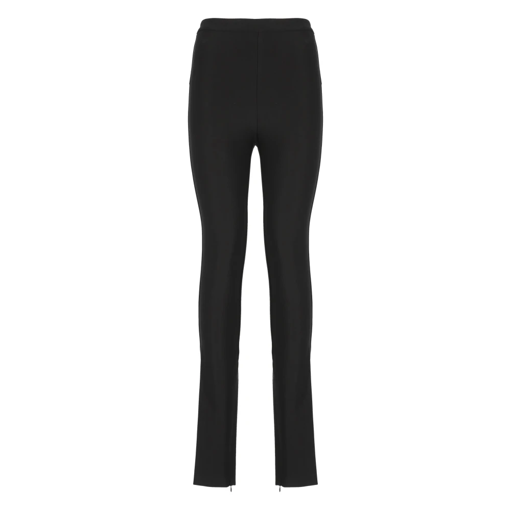 Pinko Women's Black Viscose Trousers With Zip Fastening - Skinny Trousers - S - Trousers