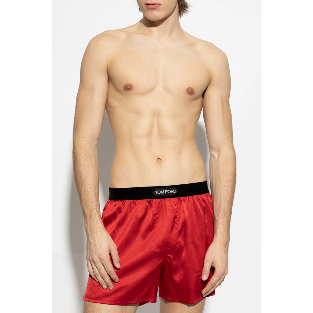 Tom Ford Zijden lingerie shorts Red Heren