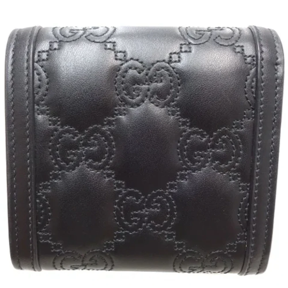 Gucci Vintage Pre-owned Leather wallets Black Dames