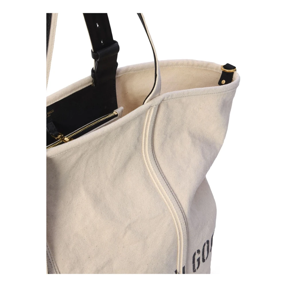 Golden Goose Beige Logotas met Verstelbare Band Beige Dames