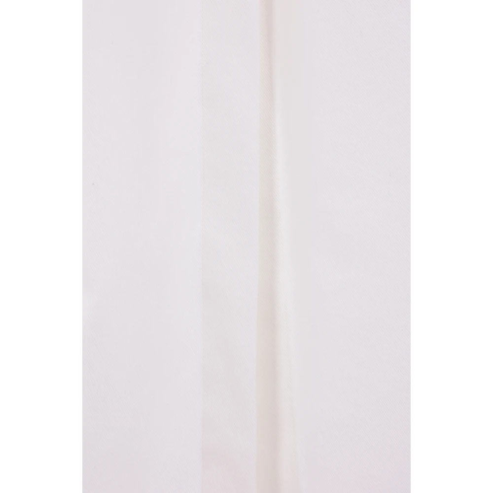 Max Mara Lange Alcade Gabardine Stretch Rok White Dames