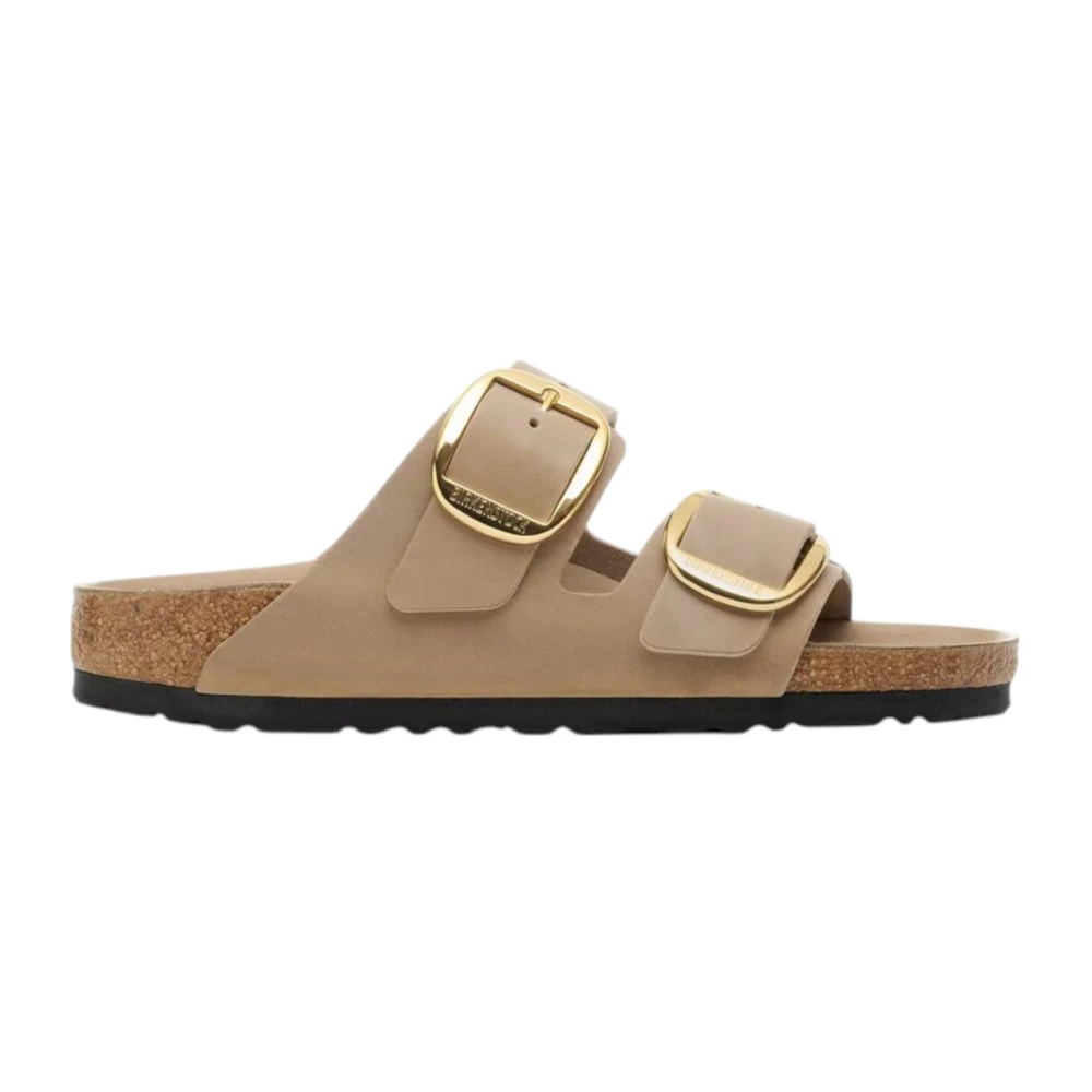 Birkenstock Women's Brown Sliders, 8 Uk, Arizona Big Buckle Narrow Fit