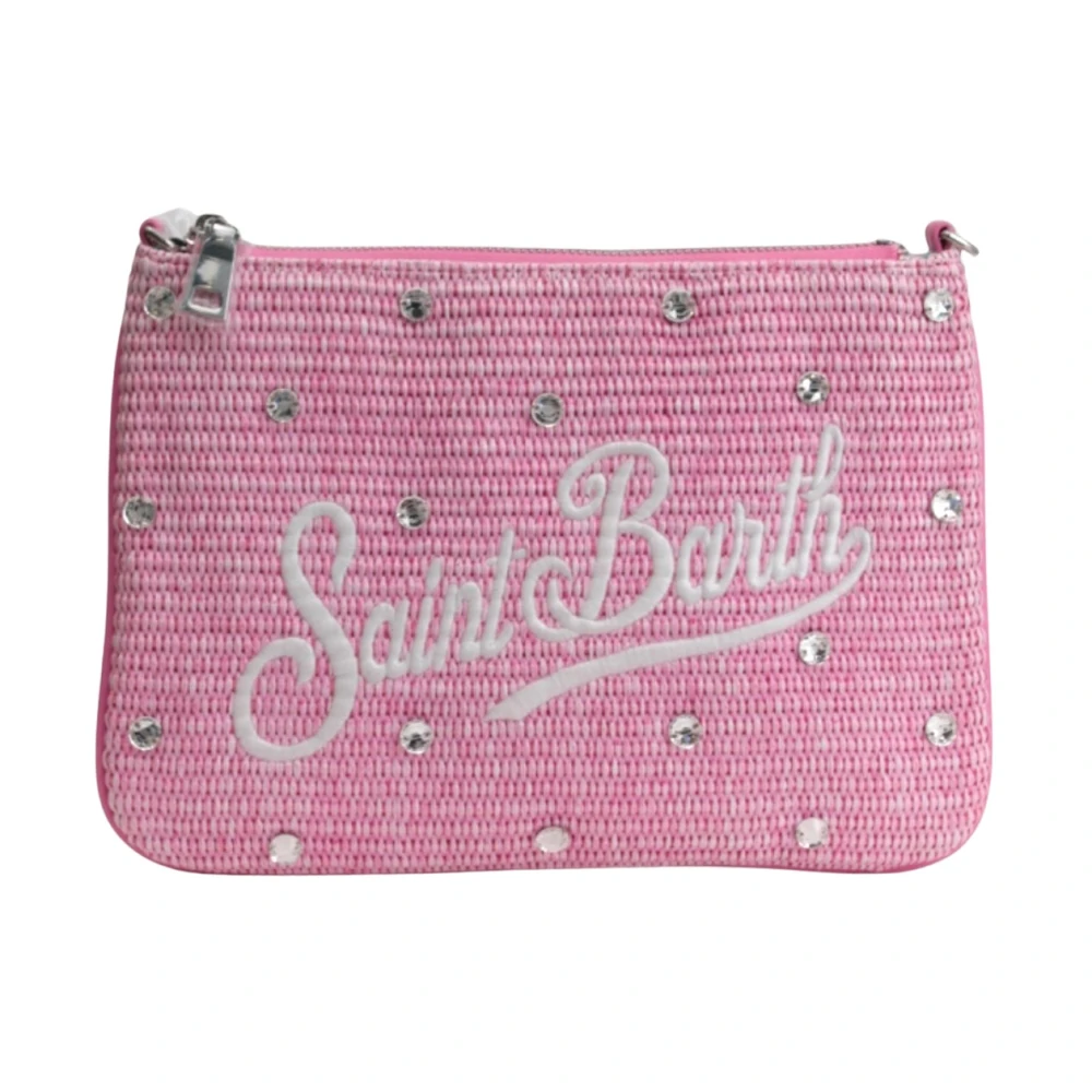 MC2 Saint Barth Strooien tas met geborduurd logo Pink Dames