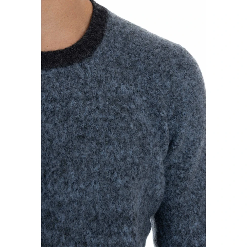 Drumohr Zachte Crew Neck Sweater Blue Heren