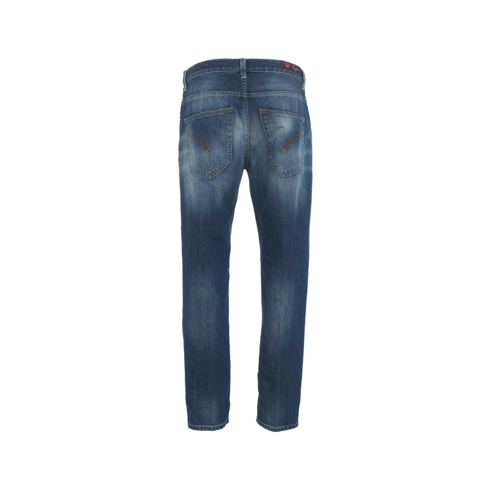 Dondup Italiaanse Jeans met Logo Details Blue Heren