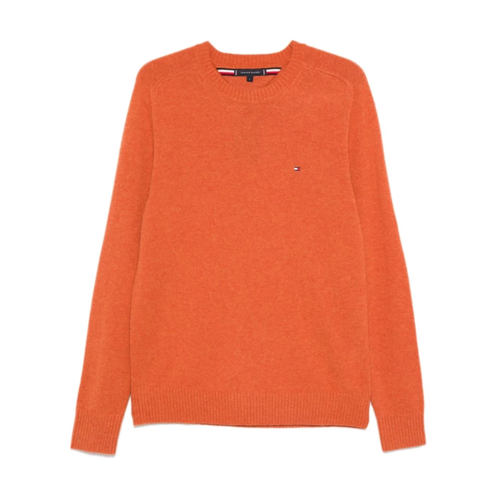 Tommy Hilfiger Pompoen Oranje Wollen Trui Orange Heren