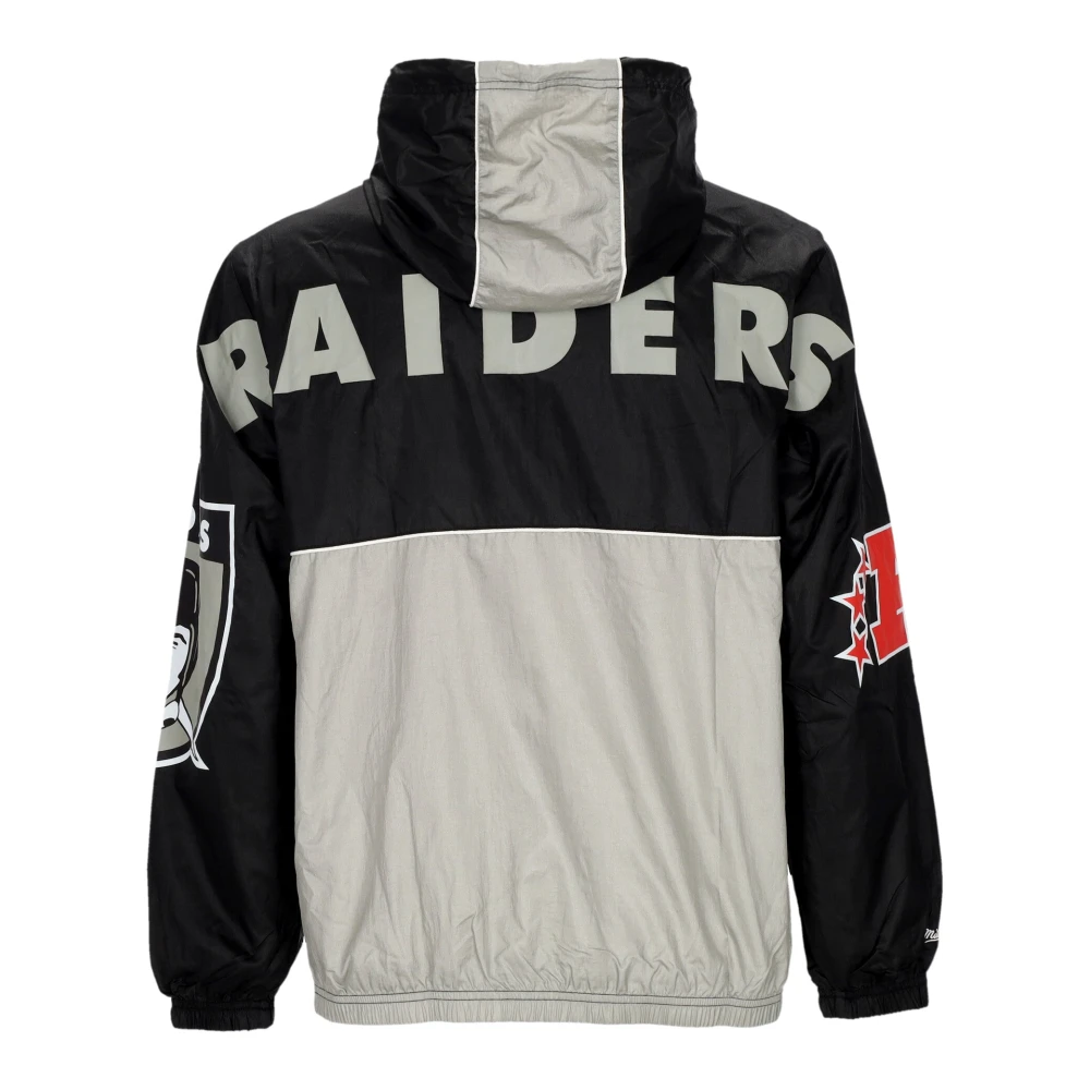 Mitchell & Ness Oakland Raiders Windbreaker Anorak Originele Teamkleuren Black Heren