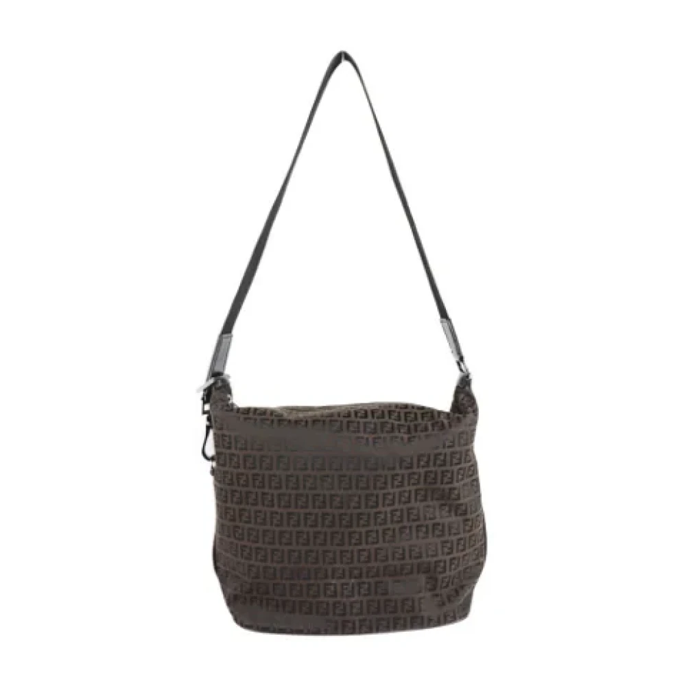 Fendi Vintage Pre-owned Canvas shoulder-bags Black Dames