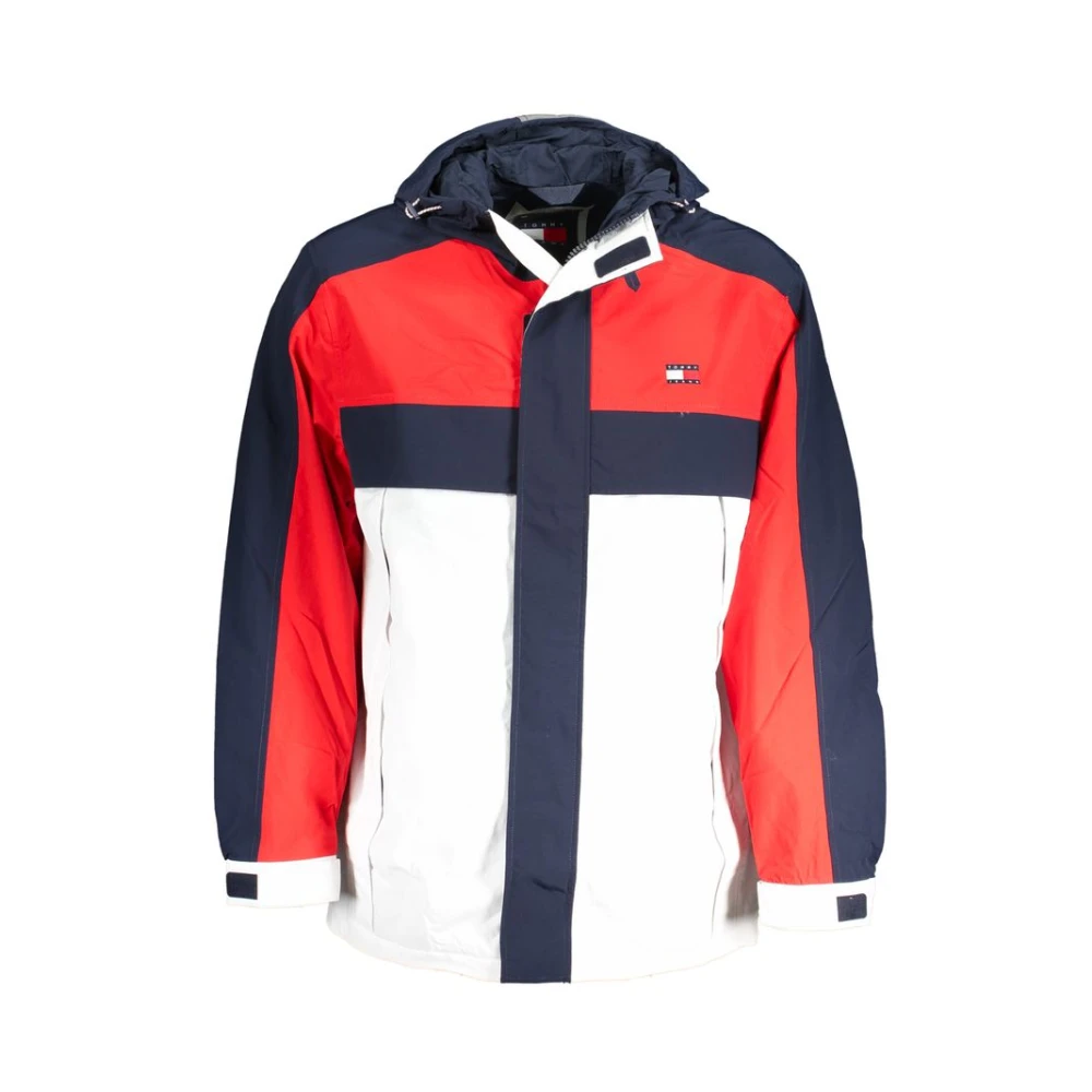 Tommy Hilfiger Blauwe Hoodie met Rits en Logo Multicolor Heren