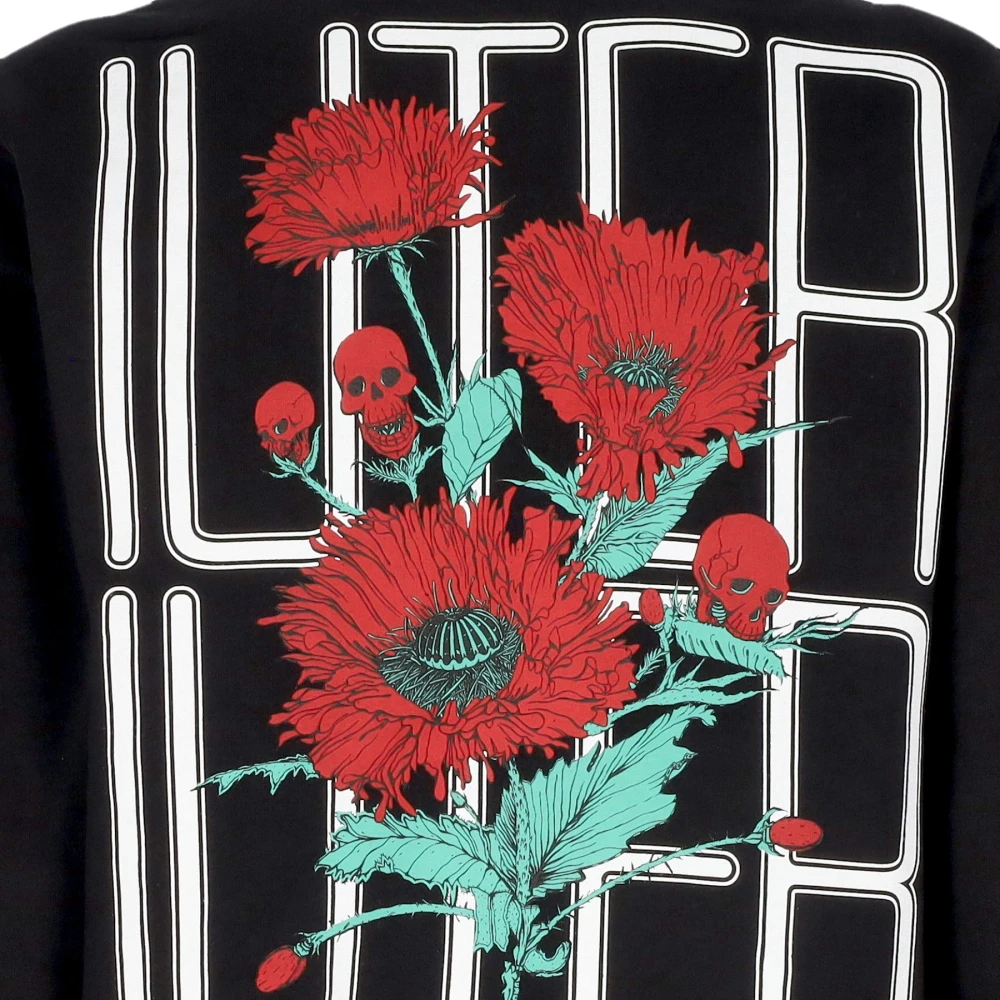 Iuter Zwarte Hoodie met Skull Spine Black Heren