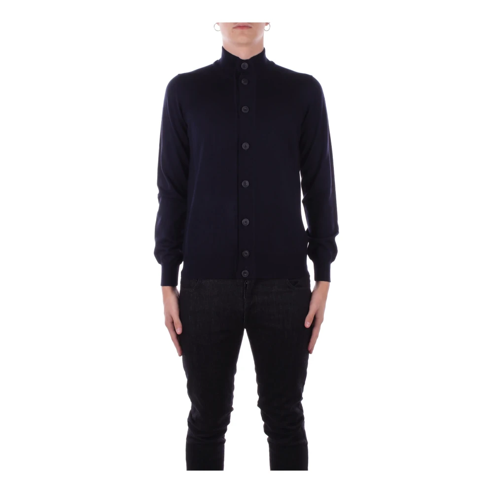 Alpha Studio Blauwe Cardigan Trui Blue Heren
